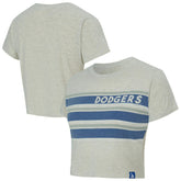 Los Angeles Dodgers Concepts Sport Women's Birch Cropped T-Shirt - Cream - MLB Discount