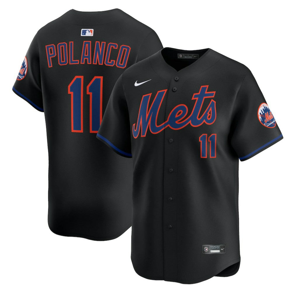 Jorge Polanco New York Mets Nike Alternate Limited Jersey - Black - Nike on Sale