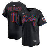 Jorge Polanco New York Mets Nike Alternate Limited Jersey - Black - Nike on Sale