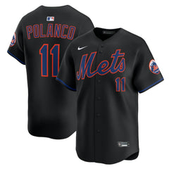 Jorge Polanco New York Mets Nike Alternate Limited Jersey - Black - Nike on Sale