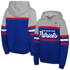Mitchell & Ness New England Patriots Throwback Head Coach Pullover Hoodie Royal