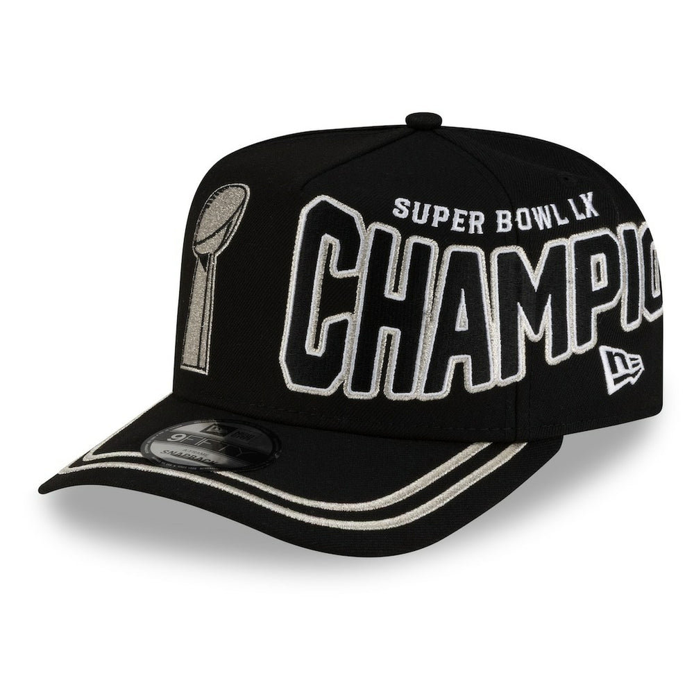 Seattle Seahawks New Era Super Bowl LX Champions Parade A-Frame 9FIFTY Snapback Hat Black
