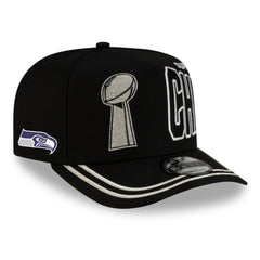 Seattle Seahawks New Era Super Bowl LX Champions Parade A-Frame 9FIFTY Snapback Hat Black