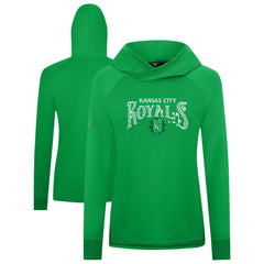 Kansas City Royals Levelwear Women's St. Patrick's Day Slender Raglan Hoodie - Green - MLB Sale