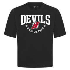 New Jersey Devils Levelwear Luxe Signature Knit T-Shirt - Black - NHL 203844163