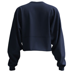 Seattle Seahawks Spirit Jersey Women's Super Bowl LX Champions Cropped Long Sleeve T-Shirt College Navy