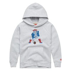 New England Patriots Homage Youth 1979 Tri-Blend Hoodie Ash