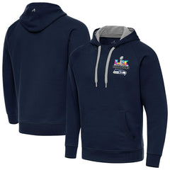 Seattle Seahawks Antigua Super Bowl LX Champions Victory Hoodie College Navy