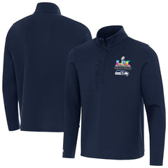 Seattle Seahawks Antigua Super Bowl LX Champions Insider Quarter-Zip Pullover College Navy