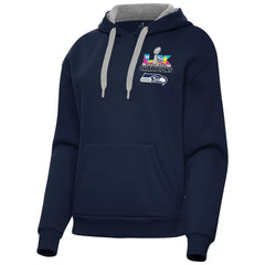 Seattle Seahawks Antigua Women's Super Bowl LX Champions Victory Hoodie College Navy