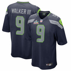Nike Kenneth Walker III Seattle Seahawks Super Bowl LX Patch Game Jersey College Navy