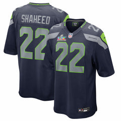 Nike Rashid Shaheed Seattle Seahawks Super Bowl LX Patch Game Jersey College Navy