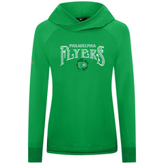 Philadelphia Flyers Levelwear Women's St. Patrick's Day Slender Raglan Hoodie - Kelly Green - NHL 203846467