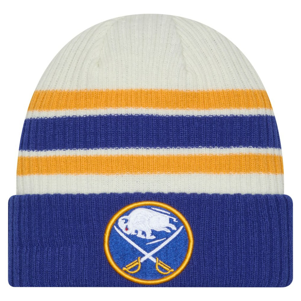 Buffalo Sabres New Era Vintage Cuffed Knit Hat - Cream/Royal - NHL 203847665