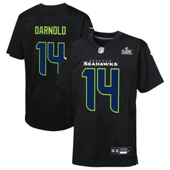 Nike Sam Darnold Seattle Seahawks Youth Super Bowl LX Carbon Fashion Game Jersey Black