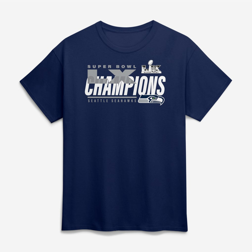 Fanatics Seattle Seahawks Super Bowl LX Champions Big & Tall Iconic Victory T-Shirt College Navy