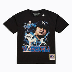 Fernando Valenzuela Los Angeles Dodgers Mitchell & Ness Legendary Collage Player T-Shirt - Black - Mitchell & Ness on Sale