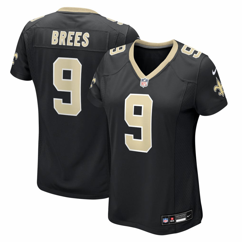 Nike Drew Brees New Orleans Saints Women's Team Game Jersey Black