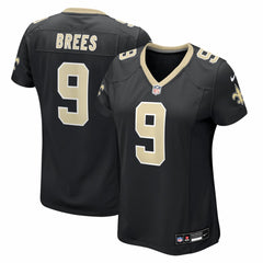 Nike Drew Brees New Orleans Saints Women's Team Game Jersey Black