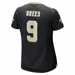 Nike Drew Brees New Orleans Saints Women's Team Game Jersey Black