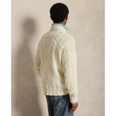 Yankees Polo Ralph Lauren Sweater - Cream - MLB Discount