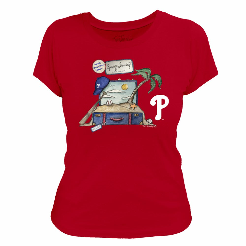 Philadelphia Phillies Tiny Turnip Women's 2026 Spring Training T-Shirt - Red - MLB Lifestyle