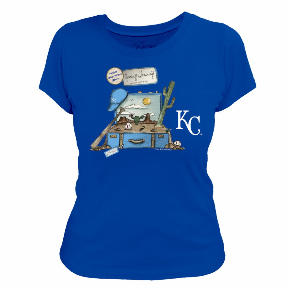 Kansas City Royals Tiny Turnip Women's 2026 Spring Training T-Shirt - Royal - MLB Discount