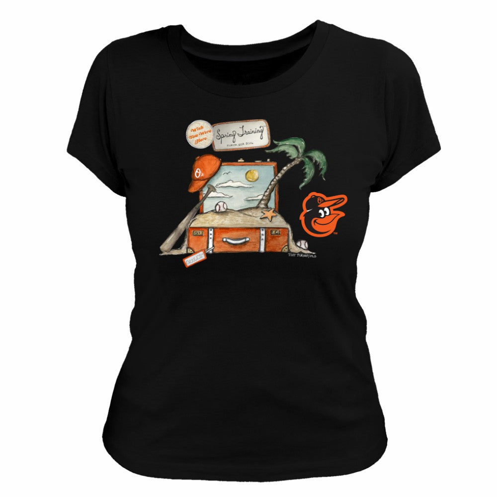 Baltimore Orioles Tiny Turnip Women's 2026 Spring Training T-Shirt - Black - MLB Lifestyle