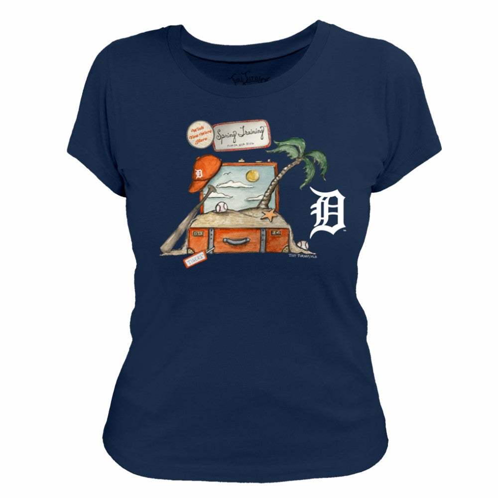 Detroit Tigers Tiny Turnip Women's 2026 Spring Training T-Shirt - Navy - MLB on Sale