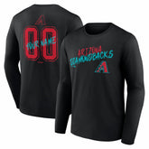 Arizona Diamondbacks Hustle Personalized Name & Number Long Sleeve T-Shirt - Black - MLB Online