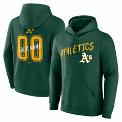 Athletics Hustle Personalized Name & Number Hoodie - Green - MLB Discount