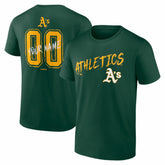 Athletics Hustle Personalized Name & Number T-Shirt - Green - MLB Lifestyle