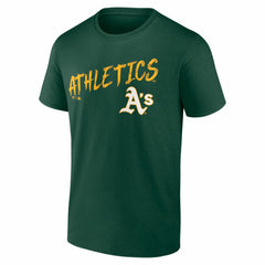 Athletics Hustle Personalized Name & Number T-Shirt - Green - MLB Lifestyle