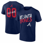 Atlanta Braves Hustle Personalized Name & Number T-Shirt - Navy - MLB Sale