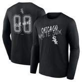 Chicago White Sox Hustle Personalized Name & Number Long Sleeve T-Shirt - Black - MLB on Sale