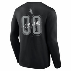 Chicago White Sox Hustle Personalized Name & Number Long Sleeve T-Shirt - Black - MLB on Sale