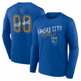 Kansas City Royals Hustle Personalized Name & Number Long Sleeve T-Shirt - Royal - MLB Online
