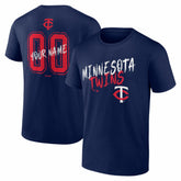 Minnesota Twins Hustle Personalized Name & Number T-Shirt - Navy - MLB Discount