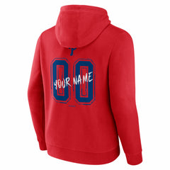 Philadelphia Phillies Hustle Personalized Name & Number Hoodie - Red - MLB Discount