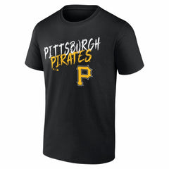 Pittsburgh Pirates Hustle Personalized Name & Number T-Shirt - Black - MLB Discount