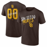 San Diego Padres Hustle Personalized Name & Number T-Shirt - Brown - MLB Sale