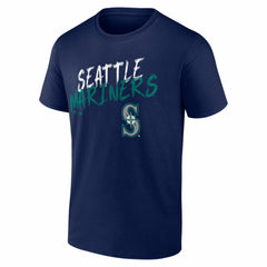 Seattle Mariners Hustle Personalized Name & Number T-Shirt - Navy - MLB Discount