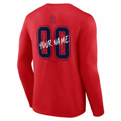 St. Louis Cardinals Hustle Personalized Name & Number Long Sleeve T-Shirt - Red - MLB Online