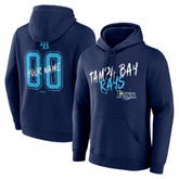 Tampa Bay Rays Hustle Personalized Name & Number Hoodie - Navy - MLB Discount