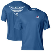 Colorado Avalanche Columbia PFG Terminal Tackle Omni-Shade T-Shirt - Blue - NHL 203863729