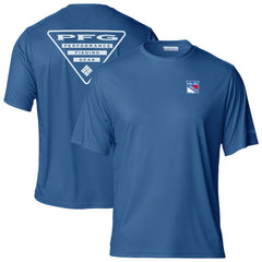 New York Rangers Columbia PFG Terminal Tackle Omni-Shade T-Shirt - Blue - NHL 203863734
