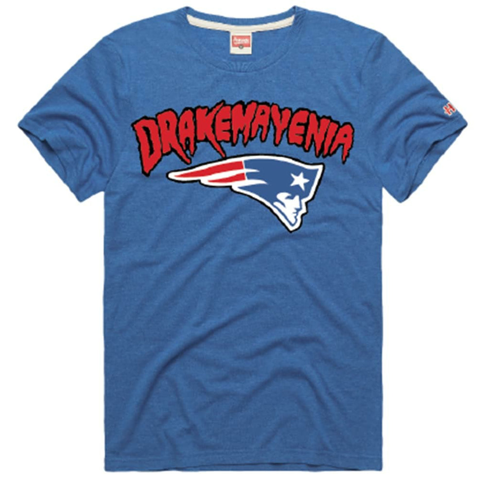 Drake Maye New England Patriots Homage Unisex Drakemayenia Tri-Blend T-Shirt Royal