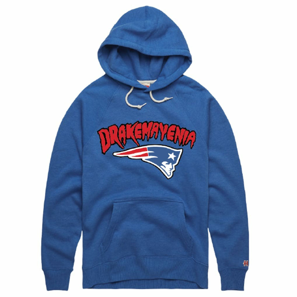 Drake Maye New England Patriots Homage Unisex Drakemayenia Tri-Blend Hoodie Royal