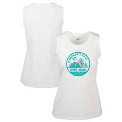 Cincinnati Reds Levelwear Women's Macy Spring Training Badge Bold Tank Top - White - MLB Online