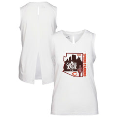 Cincinnati Reds Levelwear Women's 2026 Spring Training Paisley Ball Bold Tank - White - MLB on Sale